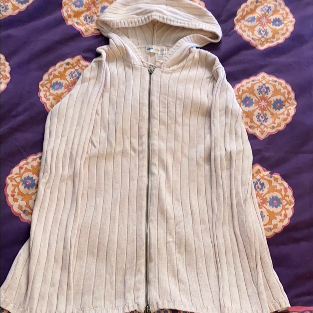 Old Navy Maternity Hooded Zip Cardigan, Cream